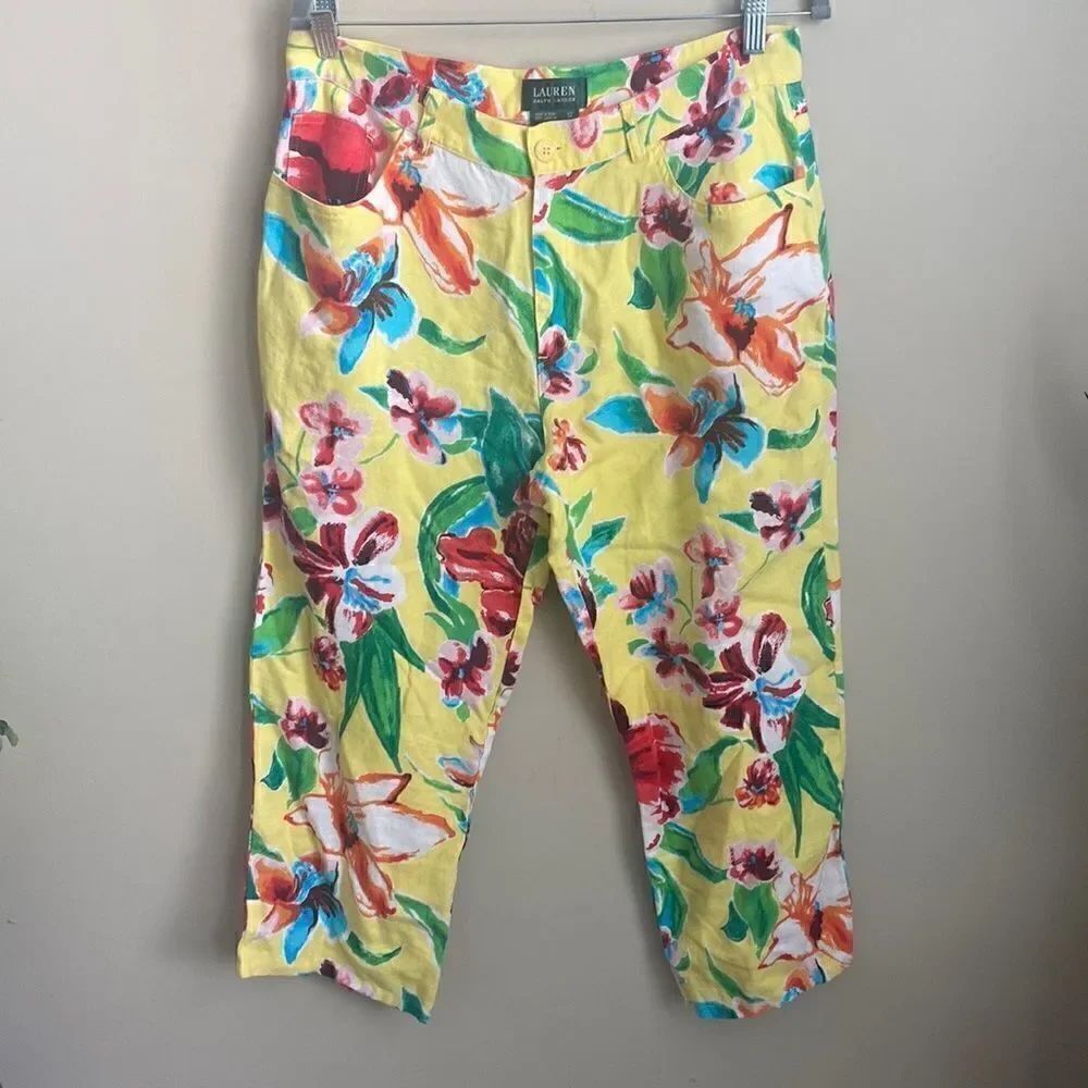 Lauren Ralph Lauren Floral Linen Pants 12